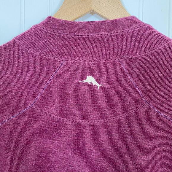 Tommy Bahama Mens 1/4 Zip Pullover Sweater Size L Reversible Preppy Golf Coach - Picture 7 of 10